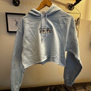 Anime Hunter X Hunter Cropped Killua Hoodie Light Blue - Size M